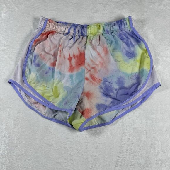 Nike Dri-Fit Tie Dye Contrast Trim Athletic‎ Women's Shorts Medium Multicolor - Picture 1 of 9